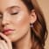 2 1/10 CT TGw Multi Gemstone Cluster Earrings in Sterling Silver