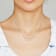 1/3 CT TW Diamond Floral Station Necklace in 14K White Gold