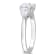 3 CT TGW Created Moissanite 3-Stone Ring in Sterling Silver