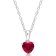 1 CT TGW Created Ruby Solitaire Heart Desgin Pendant with Chain in
Sterling Silver