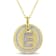 Diamond Accent E-Initial Circle Halo Pendant with Chain in 18K Yellow
Gold Over Sterling Silver