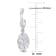 3/5 CT TW Diamond Dangling Earrings in 14K White Gold