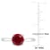 1 5/8 CTW Created Ruby Solitaire Ring in Sterling Silver