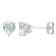 1 1/3 CT TGW Heart Shape Aquamarine Stud Earrings in Sterling Silver