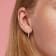 1/4 CT TW Diamond Inside Outside Hoop Earrings in Rose Gold Over
Sterling Silver