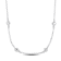 Four Heart Charm Station on Rolo Chain Necklace in Sterling Silver