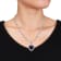 47 CT TGW Blue & White Cubic Zirconia Heart Necklace in Sterling Silver