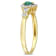 1/3 CTW Created Emerald and Created White Sapphire with Diamond in
Yellow Plated Sterling Silver