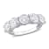 4 CT DEW Created Moissanite Anniversary Style Ring in 10K White Gold