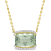 16 5/8 CT TGW Green Quartz and White Topaz Semi-Halo Necklace in Yellow
Plated Sterling Silver