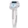 2 1/6 CT TGW London Blue and Sky Blue Topaz with 1/3 CT TW Diamond
3-Stone Ring in Sterling Silver
