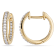 1/4 CT TW Inside Outside Diamond Hoop Earrings in 14k  Yellow Gold