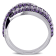 1 1/2 CT TGW Amethyst and Rose de France in Sterling Silver with Black Rhodium