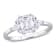 1 2/5 CT DEW Created Moissanite Engagement Ring in Sterling Silver