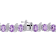 9 5/8 CT TGW Amethyst and Diamond Accent Bracelet in Sterling Silver