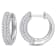 5/8 CT TGW Created Moissanite Multi-Row Hoop Earrings in Sterling Silver