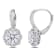 3 1/6 CT DEW Created Moissanite Floral Halo Leverback Earrings in
Sterling Silver