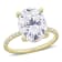 4-7/8 CT DEW Created Moissanite Engagement Ring in 10K Yellow Gold