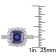3 3/4 CT TGW Created Blue & White Sapphire with Diamond Accent Ring
in Sterling Silver
