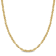 3.7MM Singapore Chain Necklace in Yellow Plated Sterling Silver