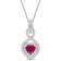 3/4 CT TGW Ruby and 1/3 CT TW Diamond Infinity Pendant with Chain in 14K
White Gold