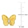 1/4 CT TGW Created White Sapphire Butterfly Stud Earrings in Yellow
Plated Sterling Silver