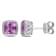 1 3/4 CT TGW Cushion Amethyst Stud Earrings in Sterling Silver