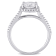 2 CT DEW Created Moissanite and 1/4 CTW Diamond Halo Engagement Ring 14K
White Gold