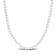 16 CT TGW White Topaz Beaded Necklace in Sterling Silver Clasp