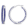2 4/5 CT TGW Created Blue Sapphire Inside Outside Hoop Earrings in 10K
White Gold