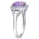 2 1/3 CT TGW Amethyst, Tanzanite and Diamond Accent Halo Ring in
Sterling Silver