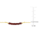 1 CT TGW Garnet Bead Bar Bracelet in Yellow Plated Sterling Silver