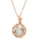 1 7/8 CT TGW Multi-Gemstones and Diamond Accent Pendant with Chain in
Rose Plated Sterling Silver