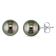 9-10MM Tahitian Cultured Pearl Stud Earrings in 14K White Gold