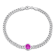 1 5/8 CT TGW Created Pink Sapphire Bracelet in Sterling Silver