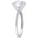 3-1/2 CT DEW Created Moissanite and 1/10 CT TW Diamond Engagement Ring
in 14K White Gold