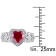 2 4/5 CT TGW Created Ruby and 1/10 CT TW Diamond Vintage Heart Ring in
Sterling Silver