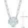 3 7/8 CT TW Sky Blue Topaz and Diamond Accent Floral Heart Paperclip
Chain Sterling Silver Necklace
