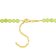 11 1/3ctw Peridot Beaded Necklace in Yellow Plated Sterling Silver