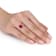 2 3/8 CT TGW Created Ruby Solitaire Ring in 10K Rose Gold