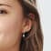 1 3/8 CT DEW Created Moissanite Teardrop Halo Drop Earrings in Sterling Silver