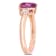 2 1/3 CT TGW Created Pink and White Sapphire Ring in Rose Plated
Sterling Silver