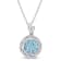 2 1/2 CT TGW Sky Blue Topaz, White Topaz and Diamond Swirl Pendant with
Chain in Sterling Silver