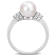 8-8.5MM Freshwater Cultured Pearl and 1/4 CT TGW White Topaz Ring in
Sterling Silver