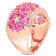 5 1/4 CT TGW Created Pink and White Sapphire Floral Ring in Rose Plated
Sterling Silver