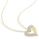 1/5ctw Diamond Open Heart Pendant with Chain in 18K Yellow Gold Over
Sterling Silver