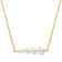 3-7MM Freshwater Cultured Pearl Graduated Bar Necklace in 18K Yellow
Gold Over Sterling Silver