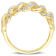 1/4ctw Diamond Interlocking Link Ring in 18K Yellow Gold Over Sterling Silver