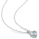 1 5/8 CT TGW Aquamarine and Created White Sapphire Heart Pendant with
Chain in Sterling Silver