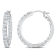 2-3/8ctw Aquamarine Inside-Outside Hoop Earrings in Sterling Silver